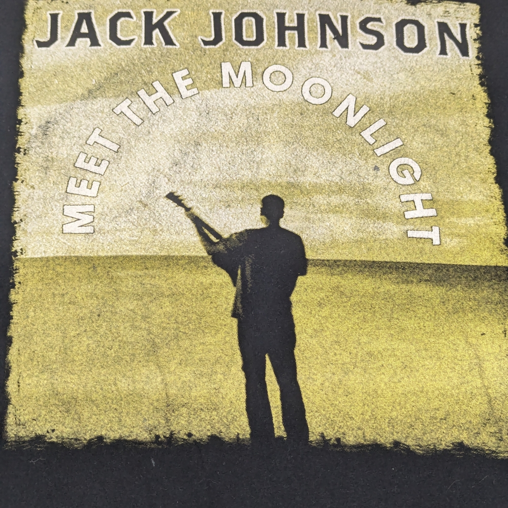 Jack Johnson Meet The Moonlight Concert Tee w/Tour Cities On back Large Unisex